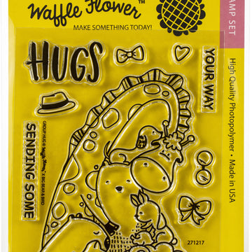 Waffle Flower Crafts Clear Stamps 4"X6" - Group Hug