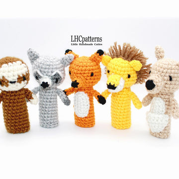 Animal2 Ten Finger Puppets Crochet Pattern