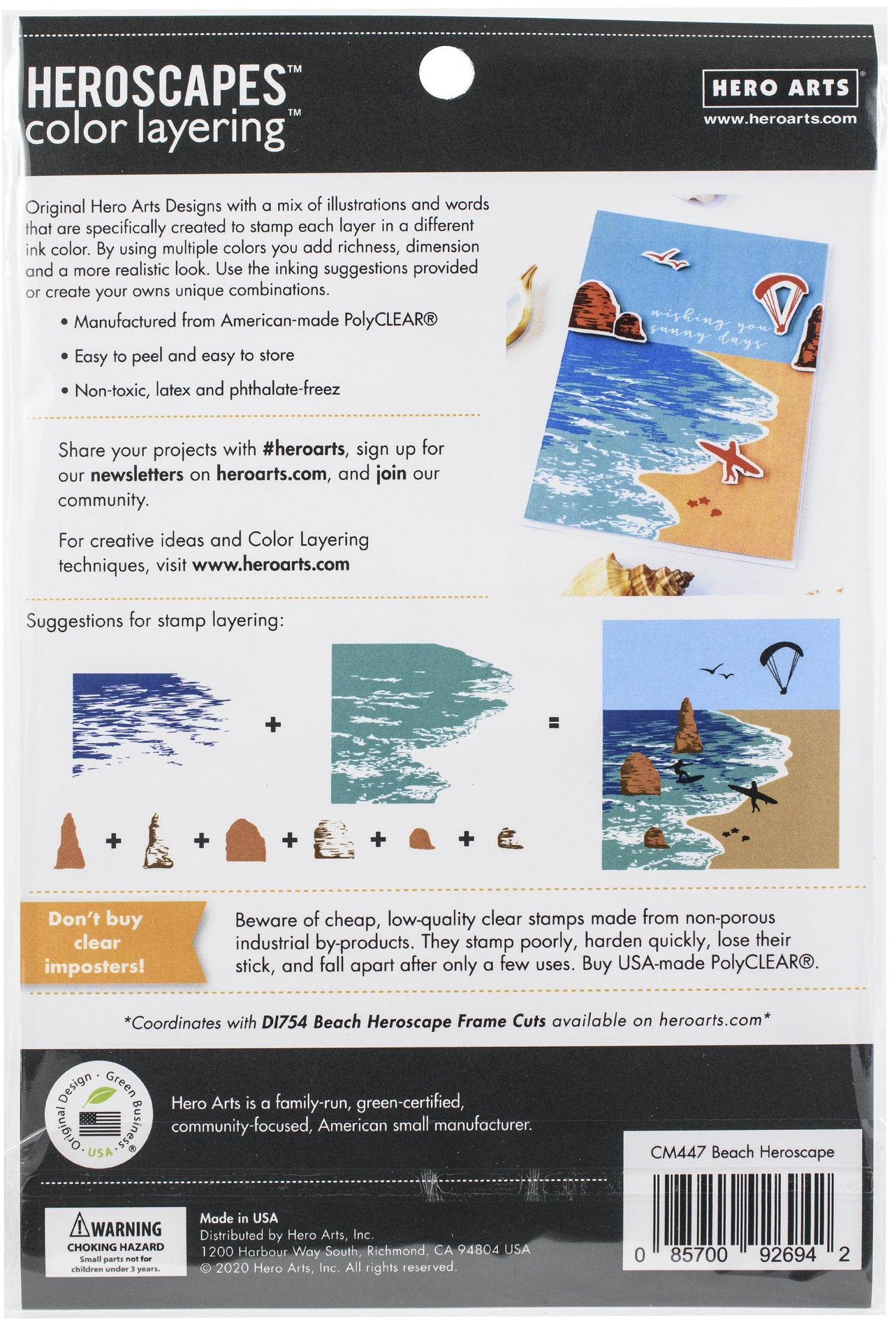 Hero Arts Clear Stamps 4"X6" - Beach HeroScape