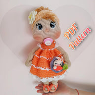 Crochet doll pattern with clothes Amigurumi doll pattern Crochet baby doll pattern 12,6 inch (32 cm) Lulu crochet doll (ENGLISCH)