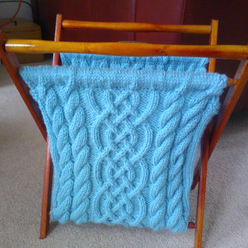 Knitted folding craft/knitting storage bag/basket