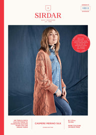 Women's Long Sleeve Cardigan in Sirdar Snuggly Cashmere Merino Silk DK - 10212 - Downloadable PDF