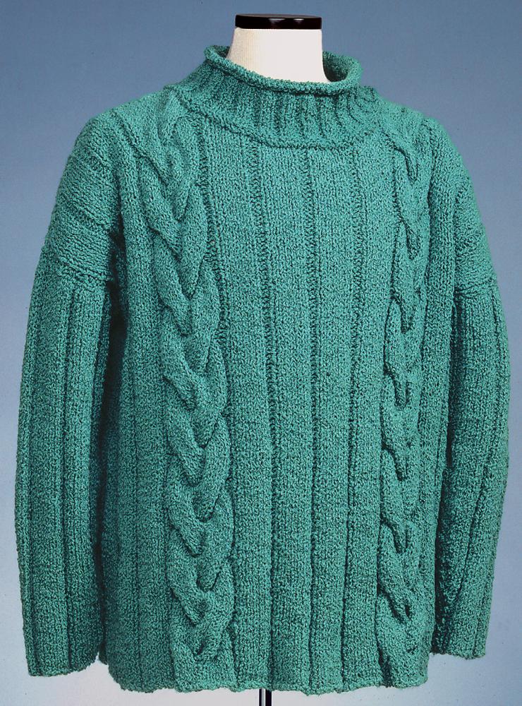 Cable and Wide Rib Rollneck Pullover #121