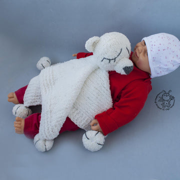 Polar Bear Baby Lace Blanket