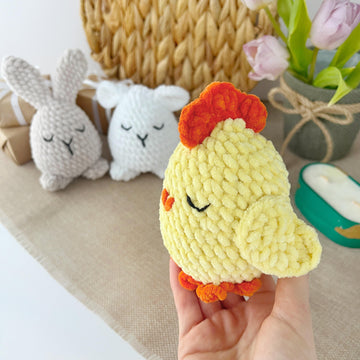 Crochet Easter eggs animal plush amigurumi pattern Crochet bunny plush, chicken, sheep Easter decorations