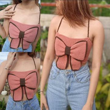 Kiesha Crochet Bow Top