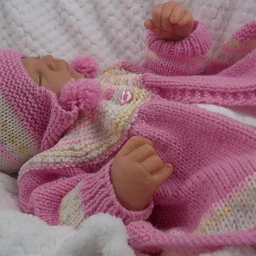 Pattern 57 Matinee Style Cardigan, Hat & Booties