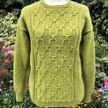 Sweater with Medallion Effect Panel