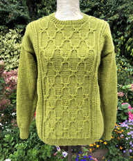 Sweater with Medallion Effect Panel