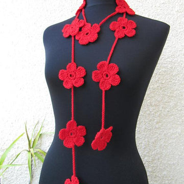 Floral Scarf Lariat