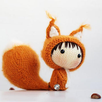 Squirrel Doll with removable tail. Toy from the Tanoshi series.
