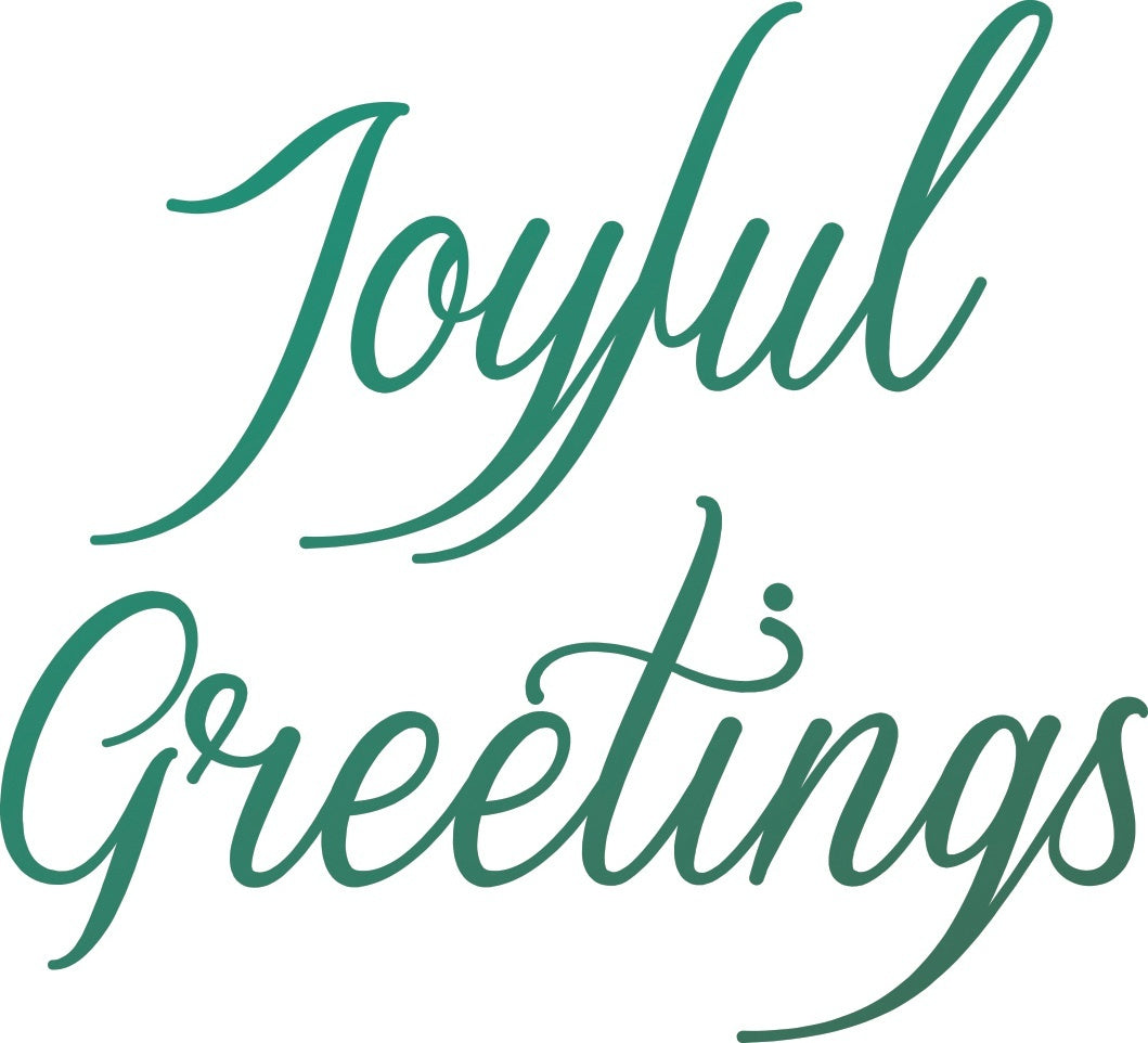 Artdeco Creations Couture Creations Naughty Or Nice Mini Stamp - Joyful Greetings Sentiments 1.9"X1.9"