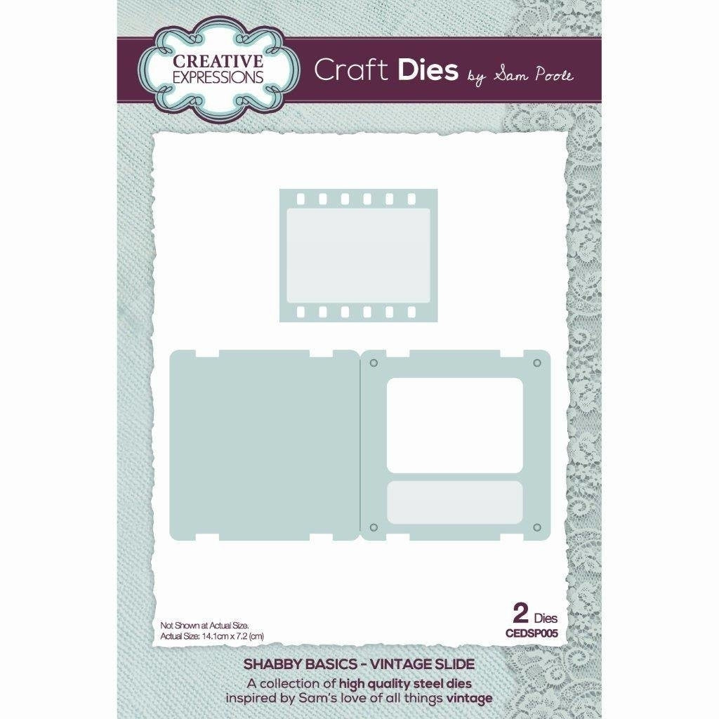 Creative Expressions Sam Poole Shabby Basics Vintage Slide Craft Die