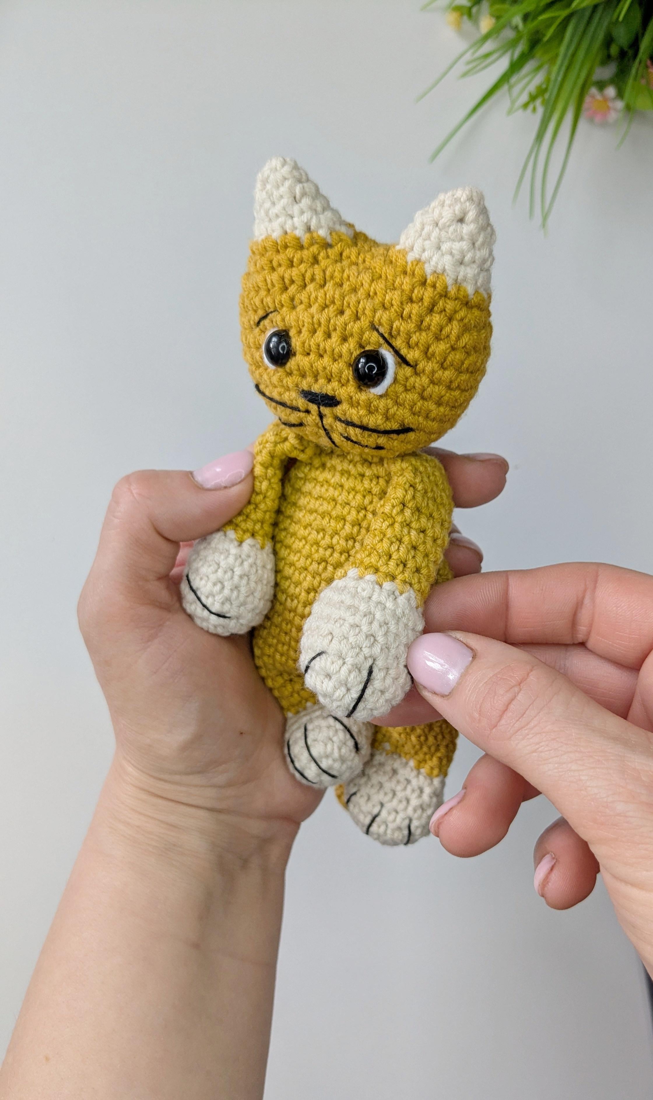 Crochet Cat Baby Snuggler Pattern, Easy Crochet Plushie
