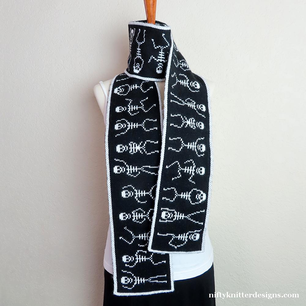 Spooky Scary Skeleton Scarf