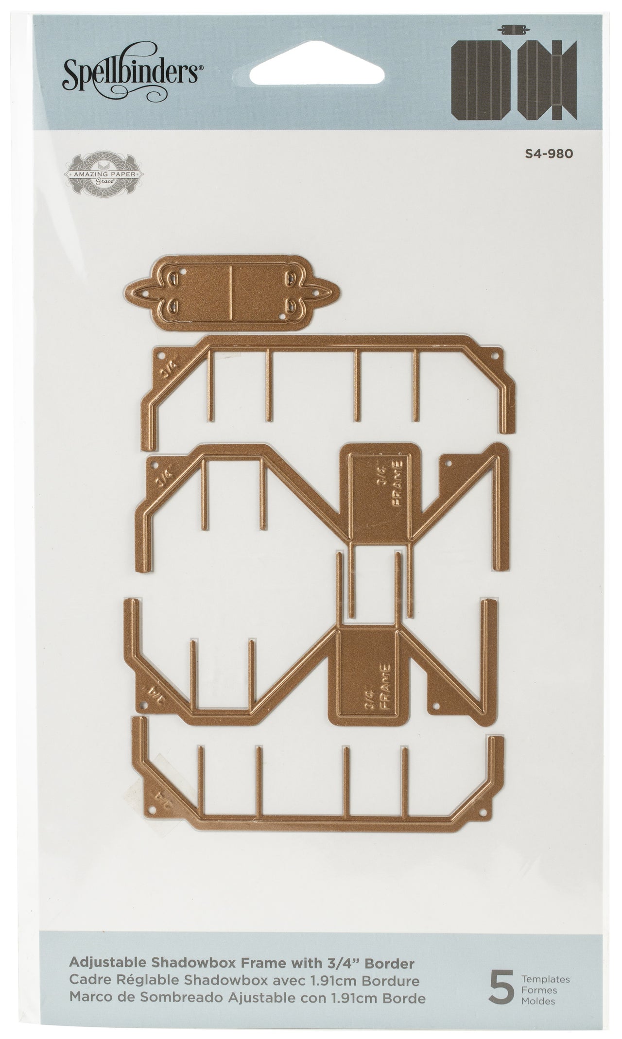 Spellbinders Shapeabilities Dies By Becca Feeken - Shadowbox Frame With .75" Border