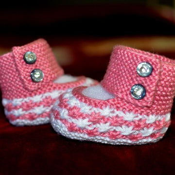 Daisy Stars Baby Booties