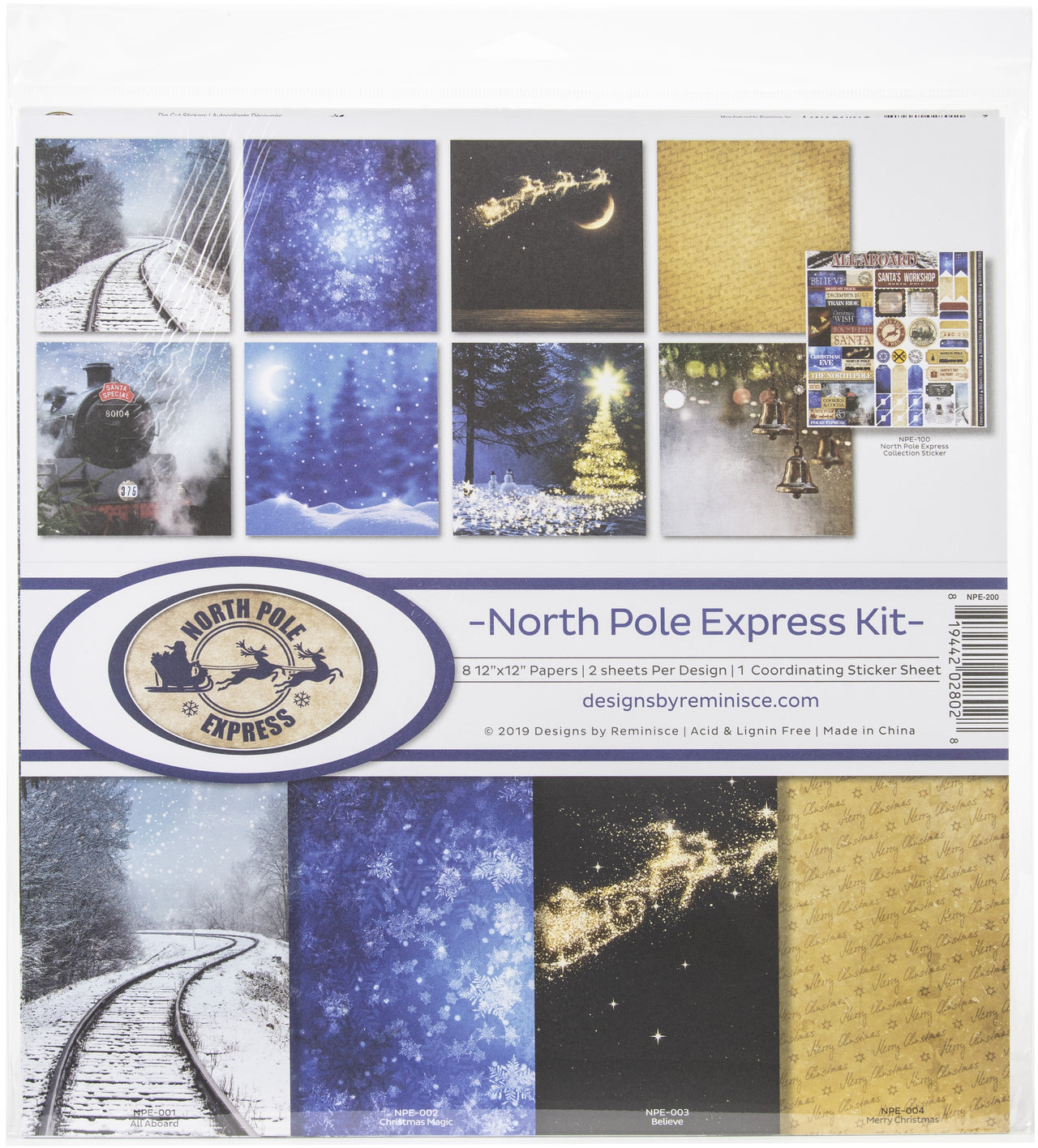 Reminisce Collection Kit 12"X12" - North Pole Express