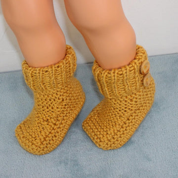 Toddler Chunky 2 Button Slipper Boots Circular