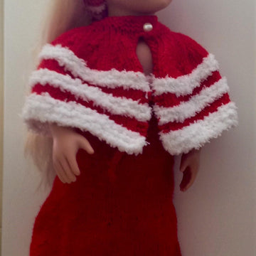 Christmas dress and dolls cape