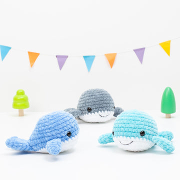 Whale crochet pattern, no sew plushie