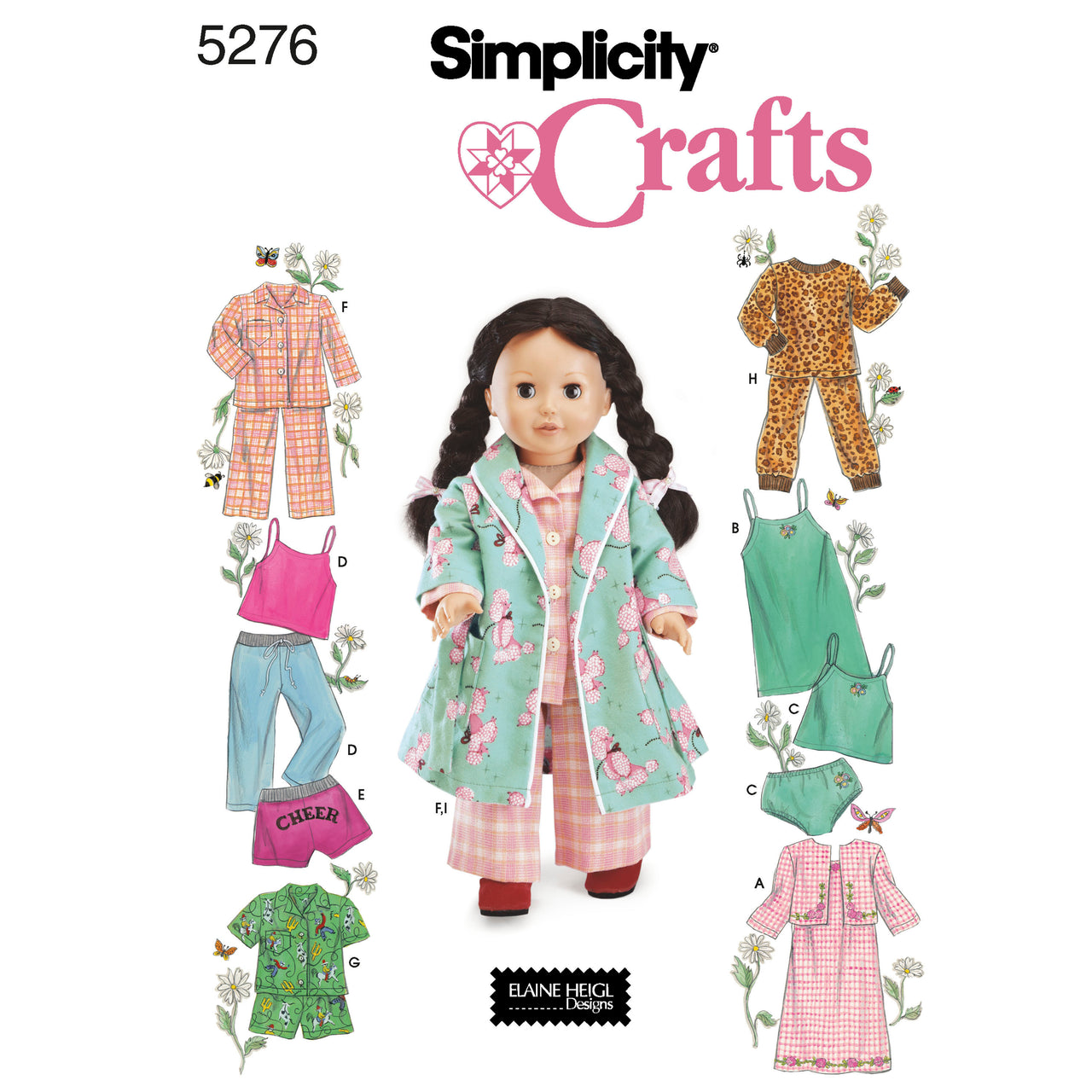 Simplicity Doll Clothes 5276 - Paper Pattern, Size OS (ONE SIZE)