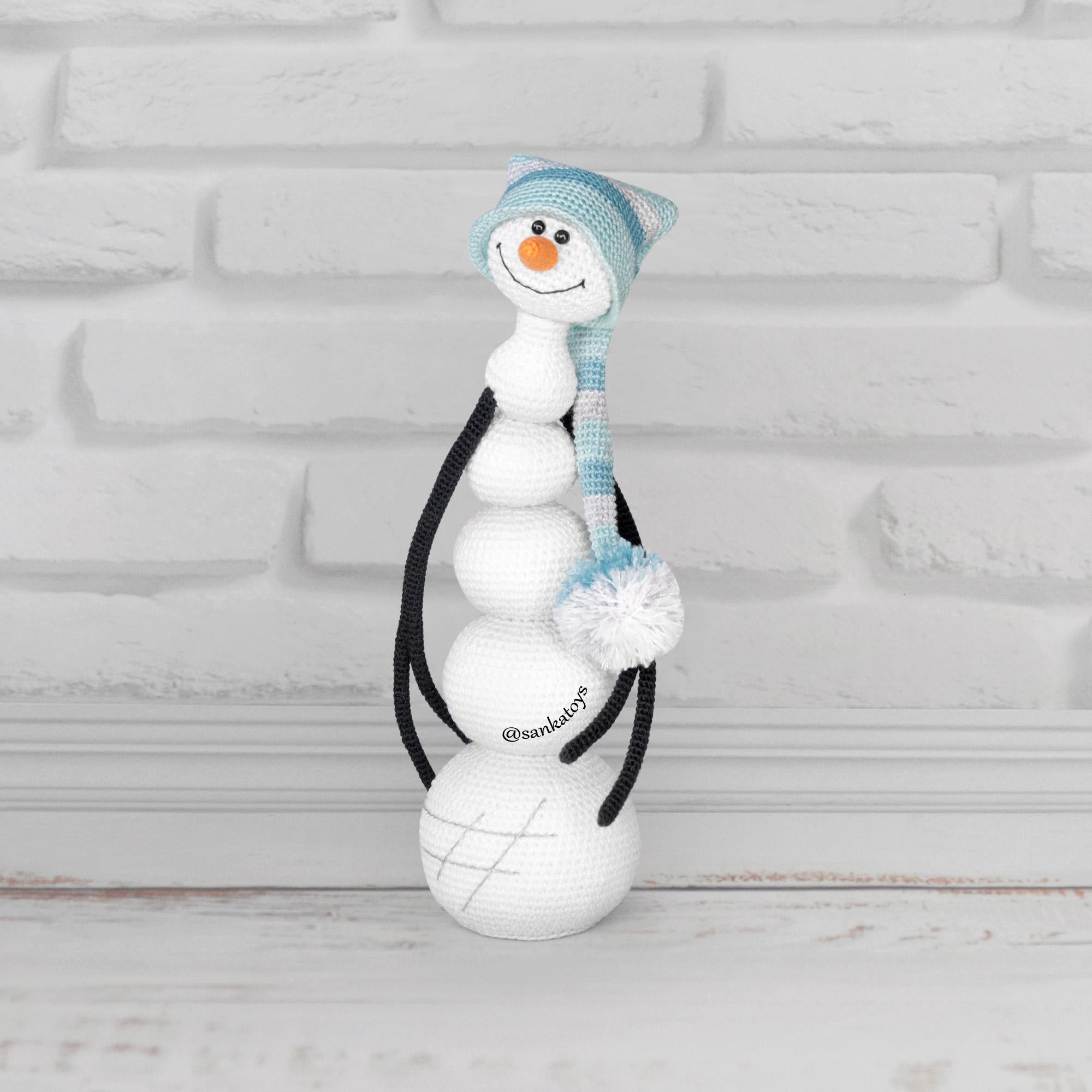 Snowman in a cap