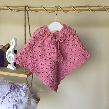 Camellia Hooded Poncho & Bonnet N 413