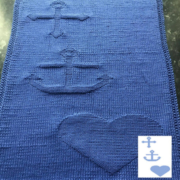 Nr. 486 Faith, Hope, Love  guest towel