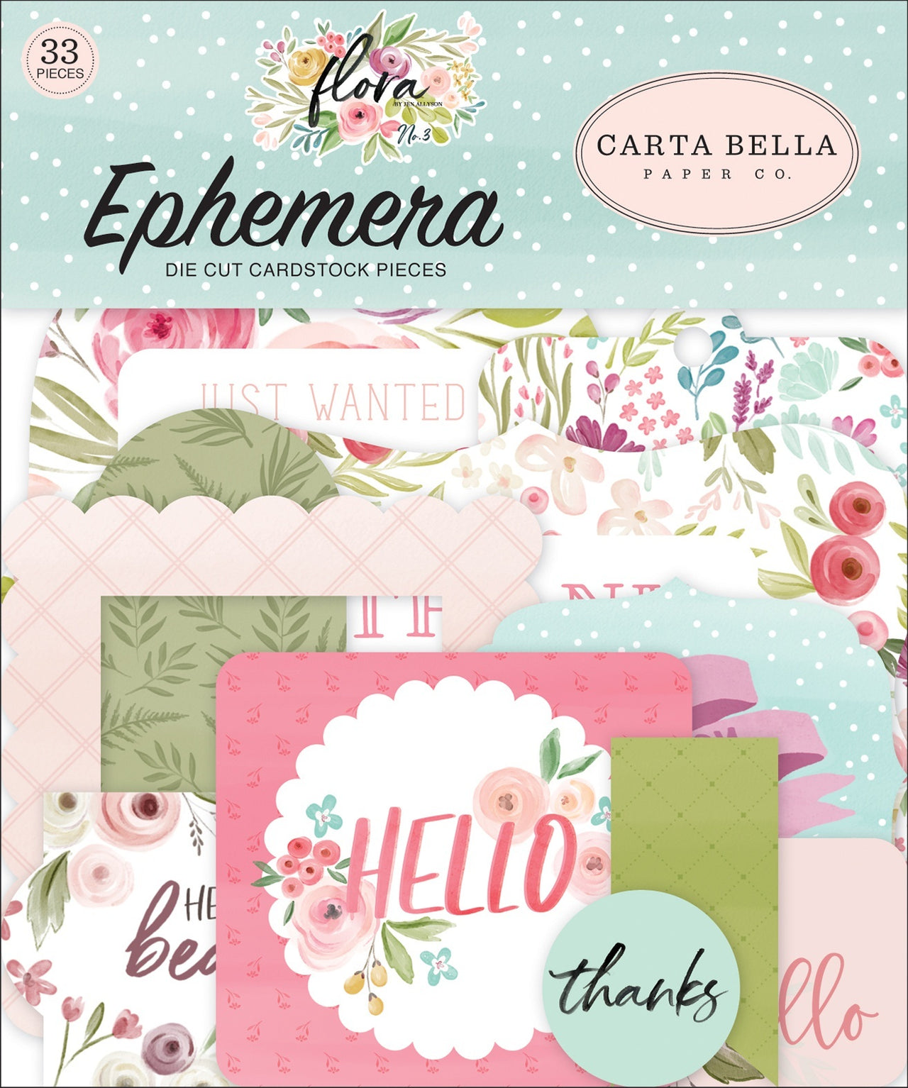 Echo Park Paper Carta Bella Cardstock Ephemera 33/Pkg - Icons, Flora No. 3