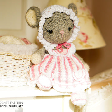 Doll Clothes, Crochet Pattern - Outfit Easter Mouse