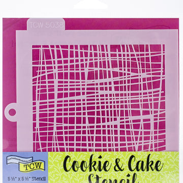 The Crafter's Workshop Crafter's Workshop Cookie & Cake Stencils 5.5"X5.5" - Burlap Texture