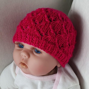 Libby - babies lace stitch hat