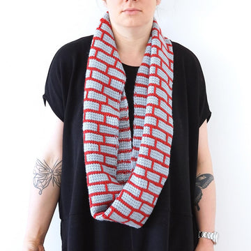 Subways- Tunisian Crochet Infinity scarf