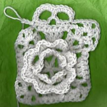 Ring Around the Rosie Creepy Granny Afghan Square