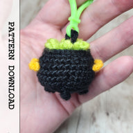 Tiny Witch Cauldron Keychain