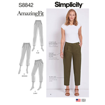 Simplicity S8842 Misses / Petite Amazing Fit Pants - Sewing Pattern