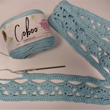 Ice Blue Crochet Lace Blouse