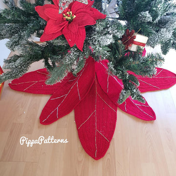 Poinsettia Christmas Tree Skirt