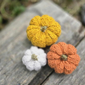 Faux Cables Pumpkin Trio