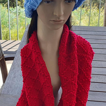 Nicky - diamond stitch scarf or cowl