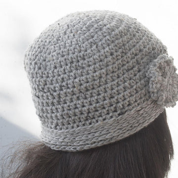 Keyhole Scarf and Flower Beanie