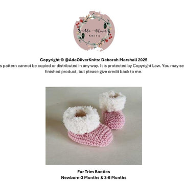 Fur Trim Baby Booties