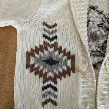 Cardigan with Geometric Colourwork