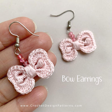 Bow Earrings | Crochet PatternBow Earrings | Crochet Pattern