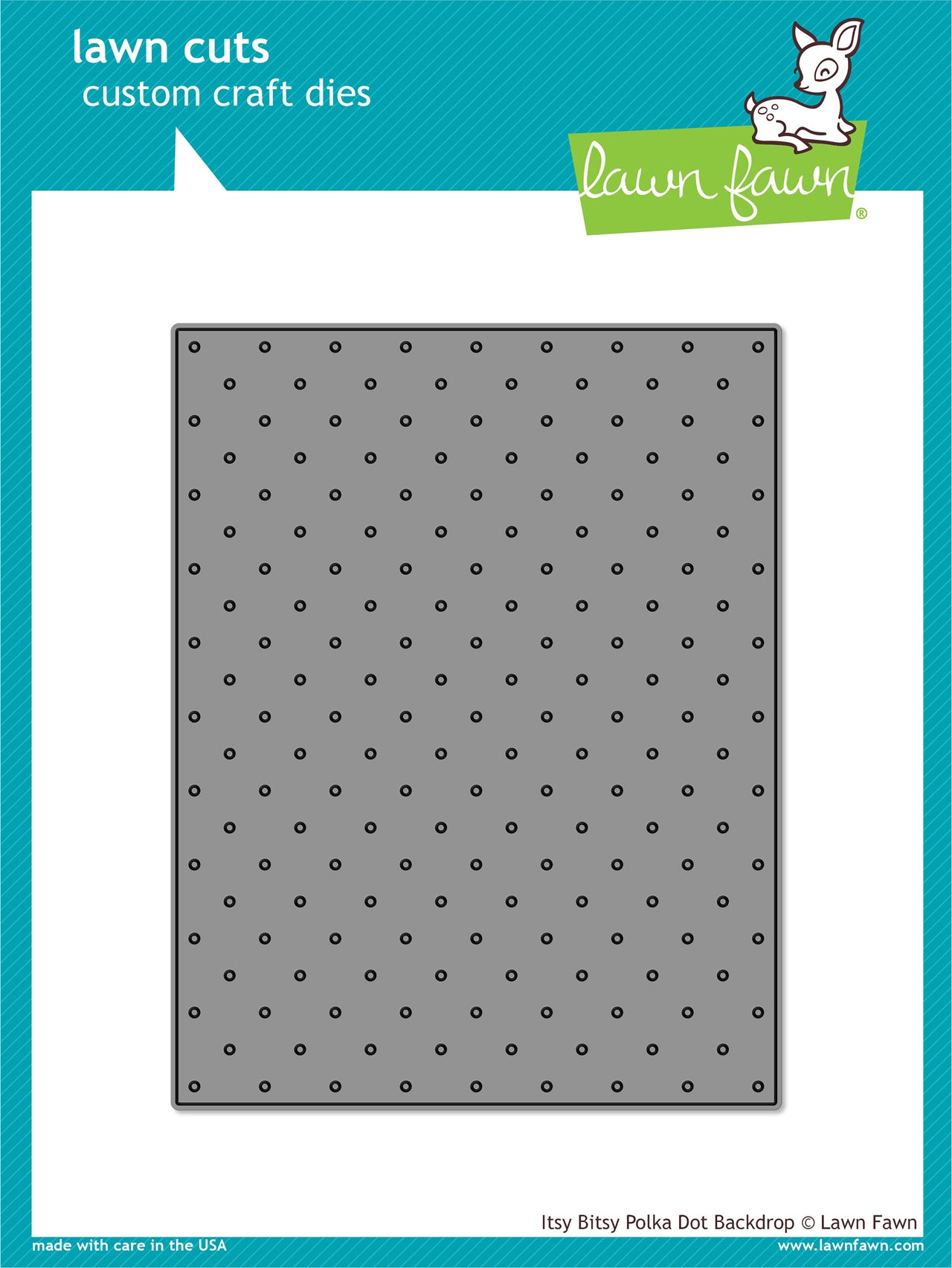 Lawn Fawn Lawn Cuts Custom Craft Die - Itsy Bitsy Polka Dot Backdrop