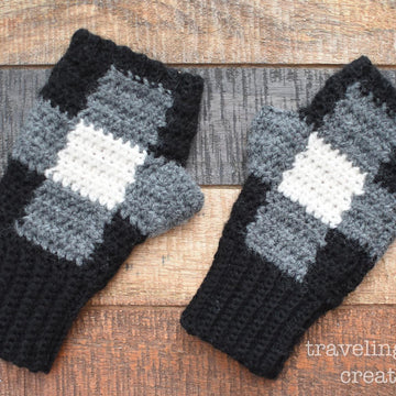 Mod Buffalo Plaid Fingerless Gloves