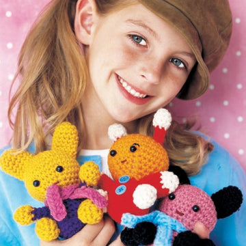 Too-Cute Dolls in Red Heart Super Saver Economy Solids - KCT0017