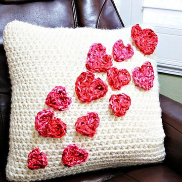 Pillow Case with Flying Hearts