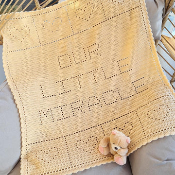 Our Little Miracle Filet Blanket